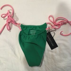 Khassani green and pink bikini Lilly bottom
